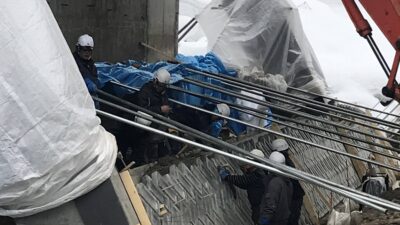 河川工事間知ブロック